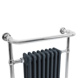 Traditional Heated Towel Rail Radiator – 950mm x 660mm  – Anthracite Grey