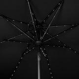 LED Tilt Parasol 2.7m With Tilt Base – Black