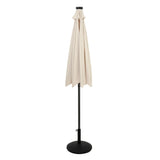 LED Tilt Parasol 2.7m With Tilt Base – Cream