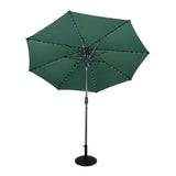 LED Tilt Parasol 2.7m With Tilt Base – Green