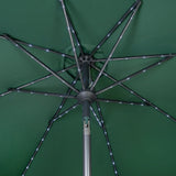 LED Tilt Parasol 2.7m With Tilt Base – Green