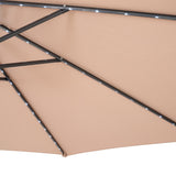 LED Cantilever Parasol 3m With Square Base – Beige