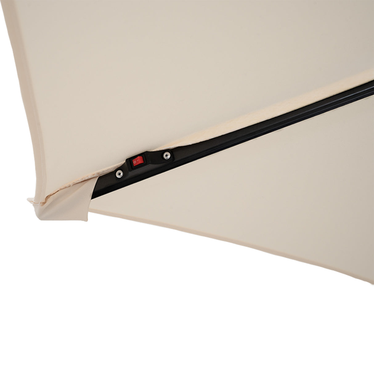 LED Cantilever Parasol 3m With Square Base – Cream