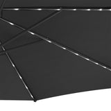 LED Cantilever Parasol 3m With Square Base – Grey
