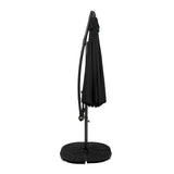 Cantilever Parasol 3m With Half Fan Base – Black