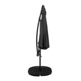 Cantilever Parasol 3m With Half Fan Base – Grey
