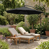 Cantilever Parasol 3m With Full Fan Base – Black