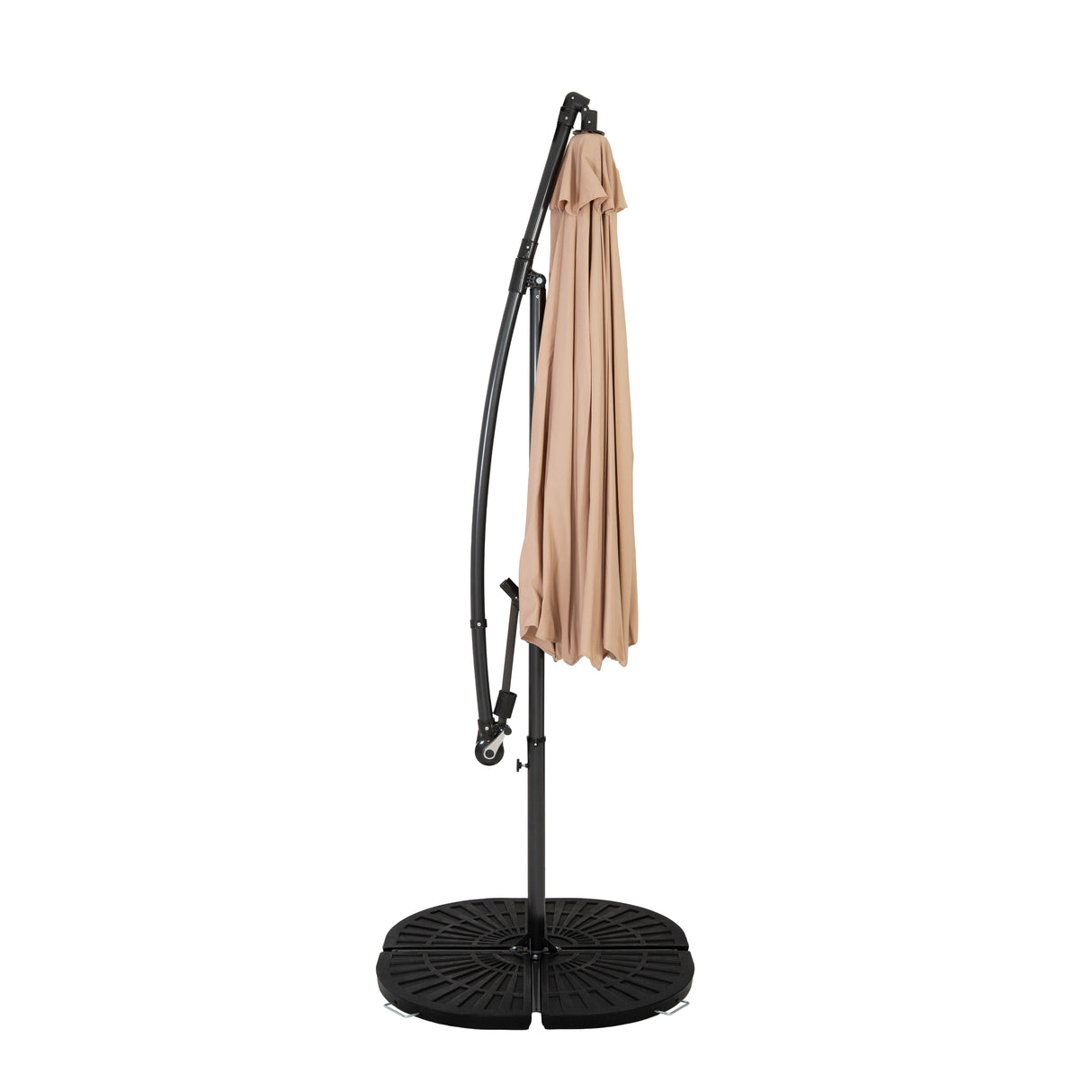 Cantilever Parasol 3m With Full Fan Base – Beige