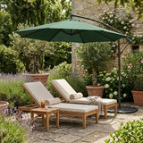 Cantilever Parasol 3m With Full Fan Base – Green