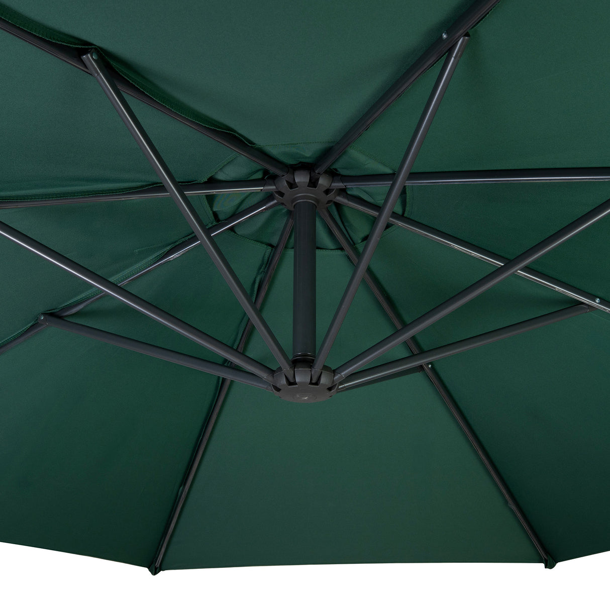 Cantilever Parasol 3m With Full Fan Base – Green