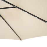 LED Cantilever Parasol 3m With Full Fan Base – Cream