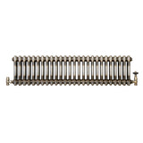 Traditional 2 Column Radiator & Valves – 300mm x 1190mm - Raw Metal