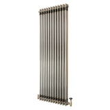 Traditional 2 Column Radiator & Valves – 1500mm x 560mm - Raw Metal