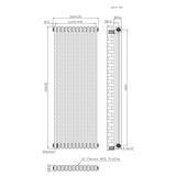 Traditional 2 Column Radiator & Valves – 1500mm x 560mm - Raw Metal