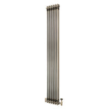 Traditional 2 Column Radiator & Valves – 1800mm x 290mm - Raw Metal