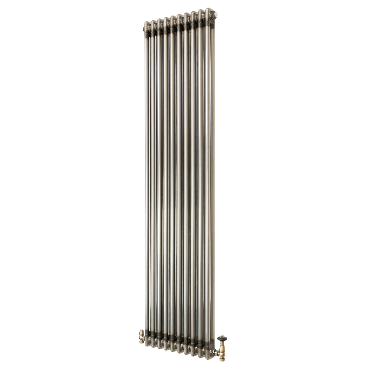 Traditional 2 Column Radiator & Valves – 1800mm x 470mm - Raw Metal