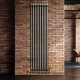 Traditional 2 Column Radiator & Valves – 1800mm x 470mm - Raw Metal