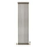 Traditional 2 Column Radiator & Valves – 1800mm x 470mm - Raw Metal
