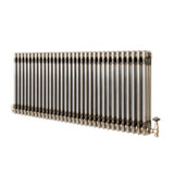 Traditional 3 Column Radiator & Valves – 600mm x 1460mm - Raw Metal