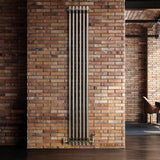 Traditional 3 Column Radiator & Valves – 1800mm x 290mm - Raw Metal