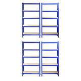 Monster Racking T-Rax Heavy Duty Shelving Units, Blue, 75cm W, 30cm D, Set of 4