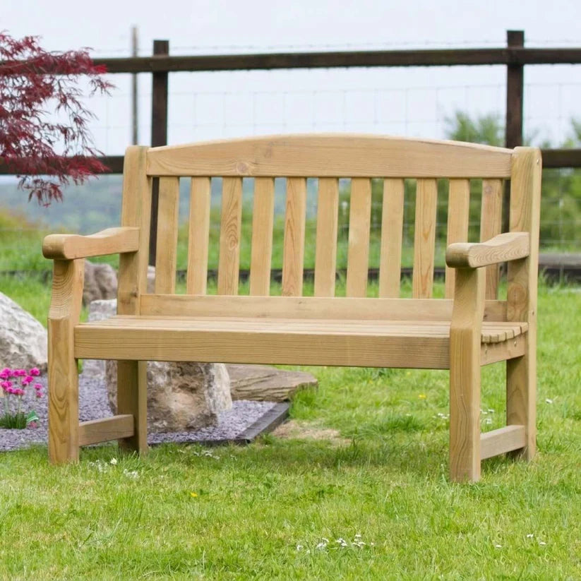Elda Heavy Duty Wooden Garden Bench – 4ft