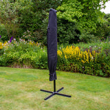 Black 3m LED Cantilever Parasol