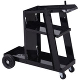 Welding Cart Trolley with Gas Bottle Chain – Black