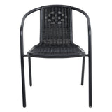 PE Rattan Stacking Garden Chairs – Set of 6
