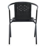 PE Rattan Stacking Garden Chairs – Set of 6
