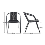 PE Rattan Stacking Garden Chairs – Set of 6