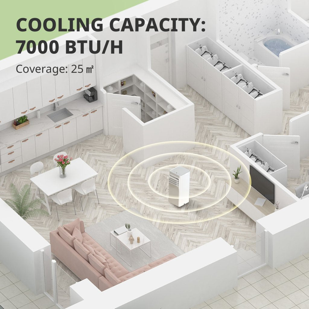 7000BTU 3-in-1 Portable Air Conditioner