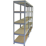 Q-Rax Grey Shelving Units - 90cm x 180cm x 50cm