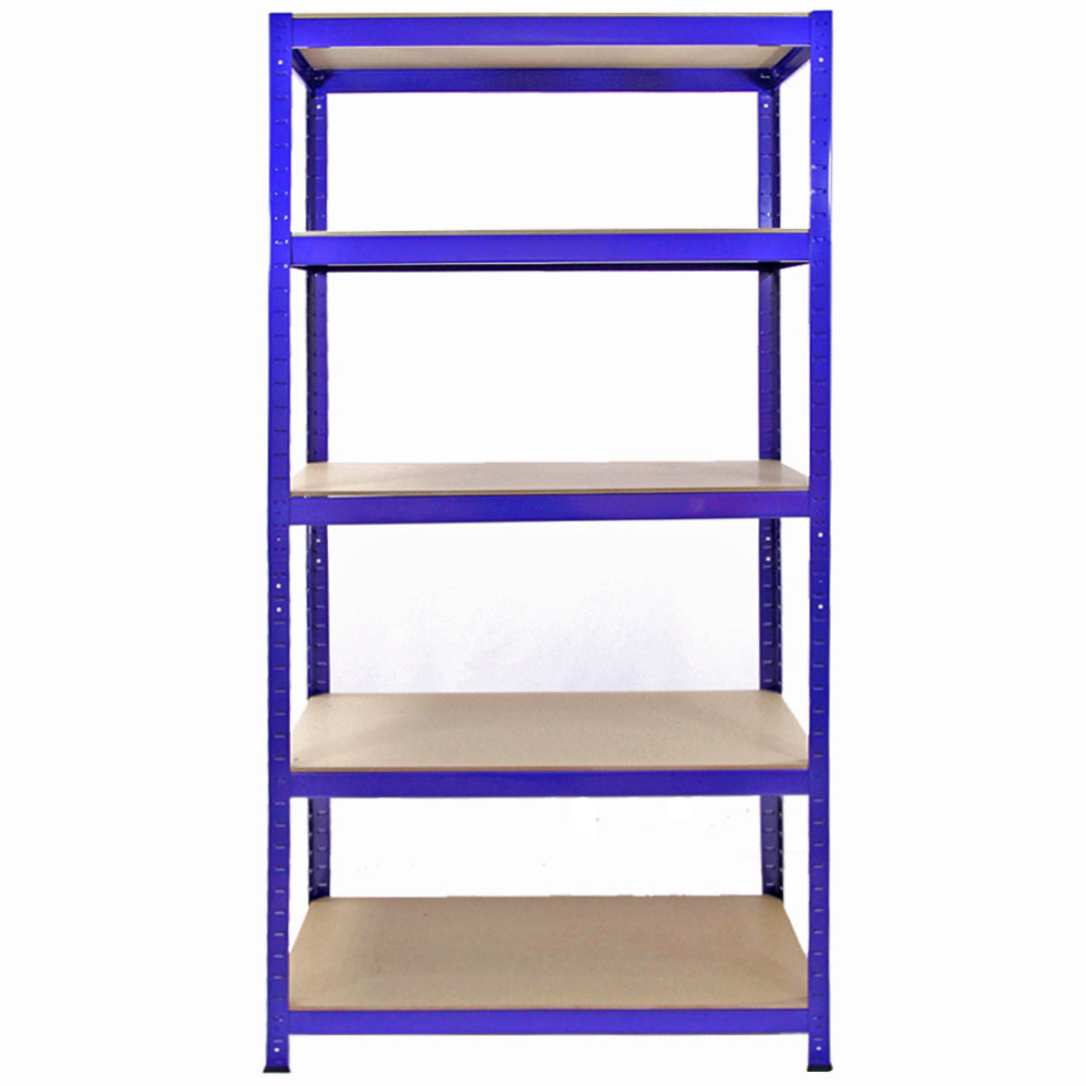 5 x 90cm Blue Storage Racks with 4200kg Capacity, Free Bay Connectors and Mallet