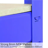 Monster Racking T-Rax Metal Storage Shelves, Blue, 90cm W, 45cm D