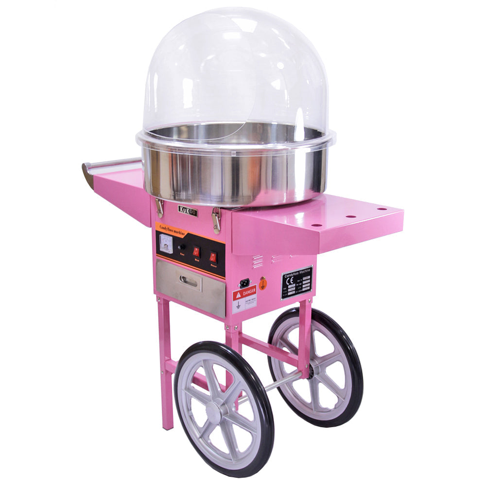 KuKoo Candy Floss Machine with Cart & Protective Dome