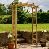 Curved Top Garden Arch with Trellis