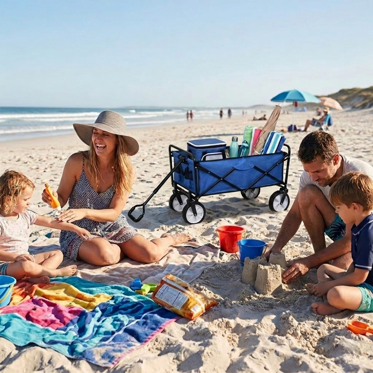 All-Terrain Festival & Beach Drinks Trolley Blue