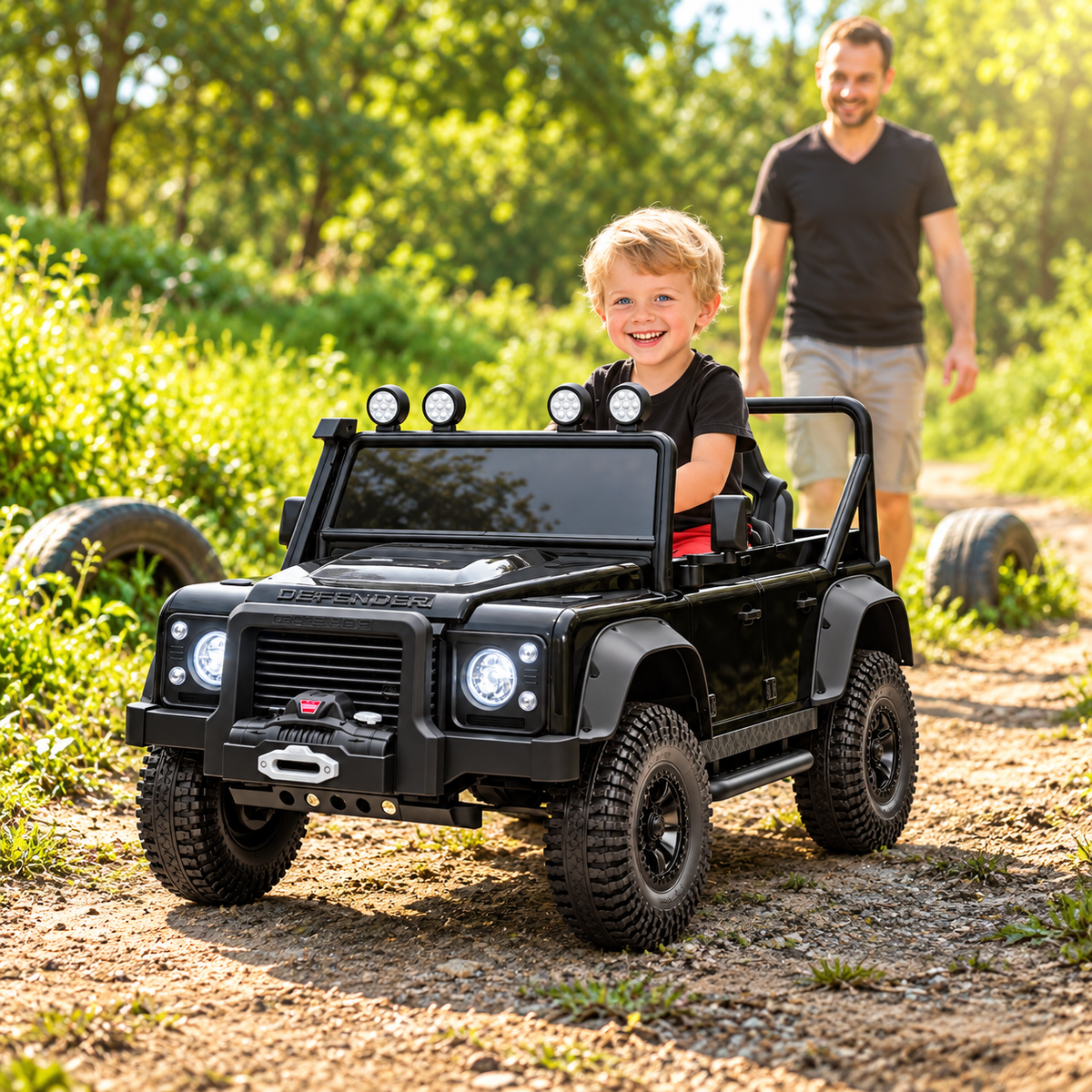 Licensed Land Rover Kids Electric Ride- – Black