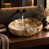 Asymmetrical Artificial Stone Countertop Basin – Canyon