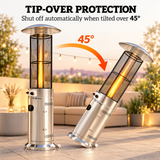 Gas Patio Heater with Wheels – Silver