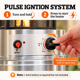 Gas Patio Heater with Wheels – Silver