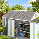 12 Pack Corrugated Galvanised Steel Roofing Sheets – Grey Wood Effect