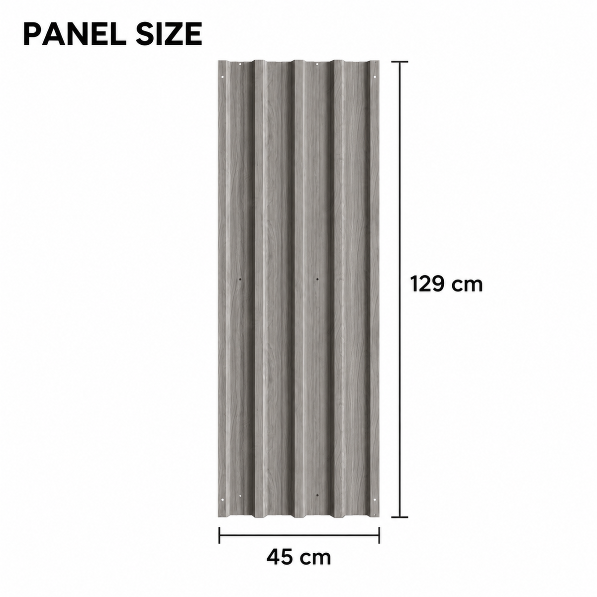 12 Pack Corrugated Galvanised Steel Roofing Sheets – Grey Wood Effect