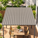 12 Pack Corrugated Galvanised Steel Roofing Sheets – Grey Wood Effect