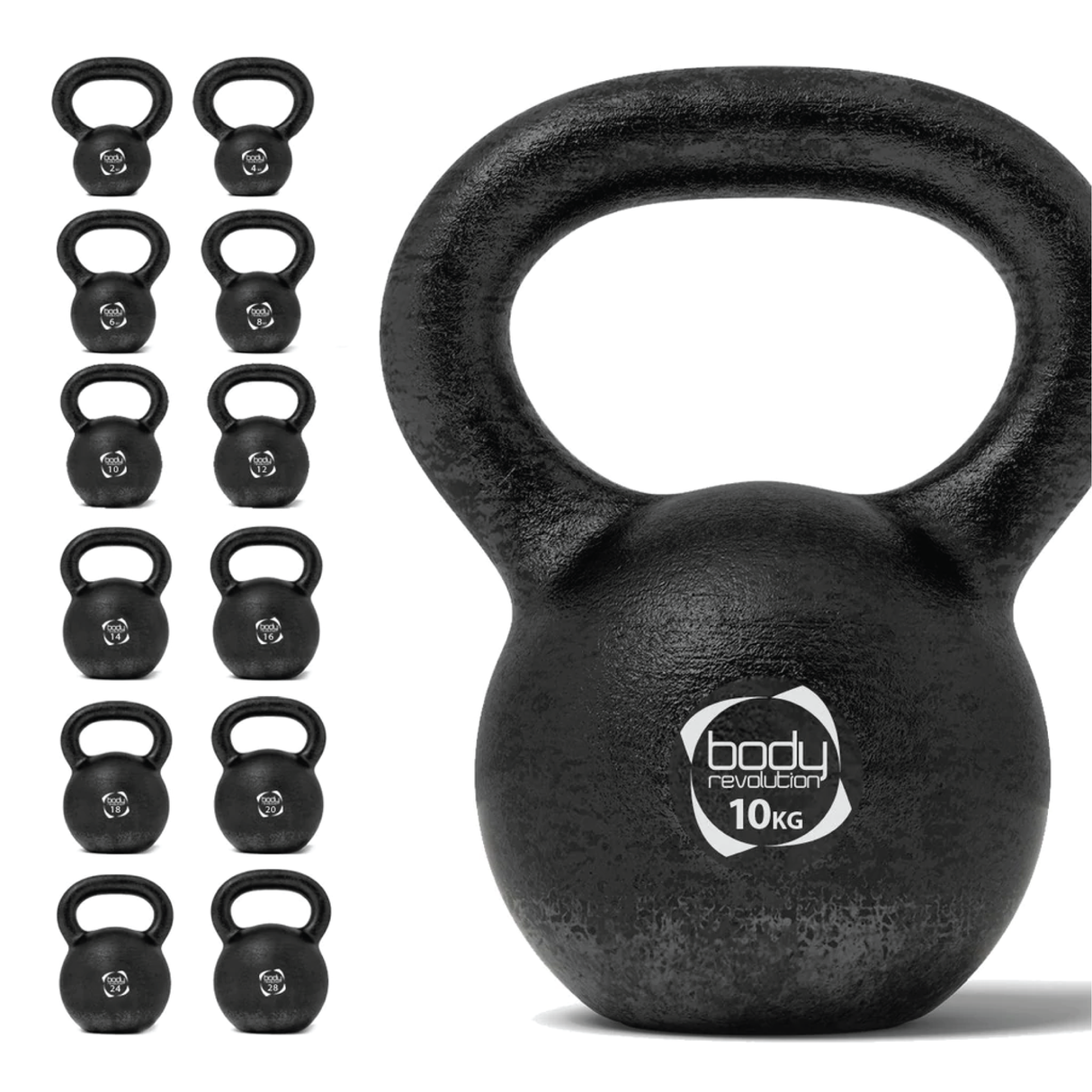 Body Revolution 10 kg Cast Iron Kettlebells