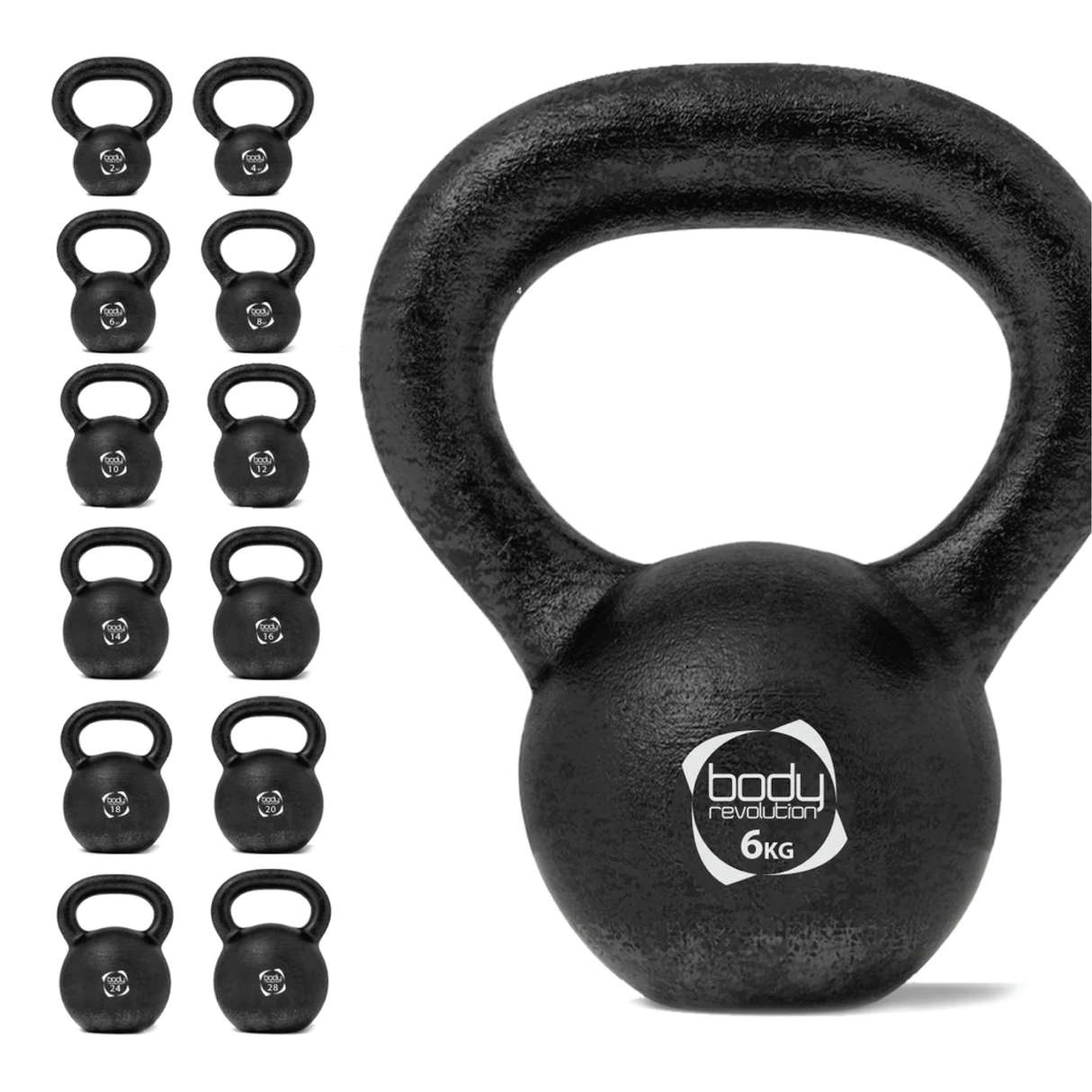 Body Revolution 6 kg Cast Iron Kettlebells