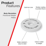 2 x 0.5kg Fractional Bumper Plates