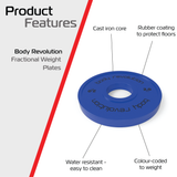 2 x 2kg Fractional Bumper Plates