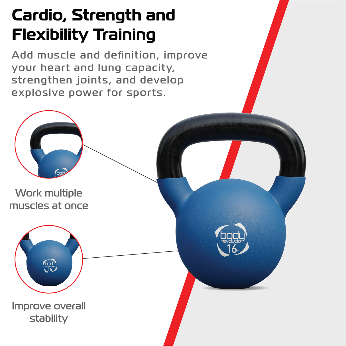 Body Revolution 16kg Neoprene Kettlebells